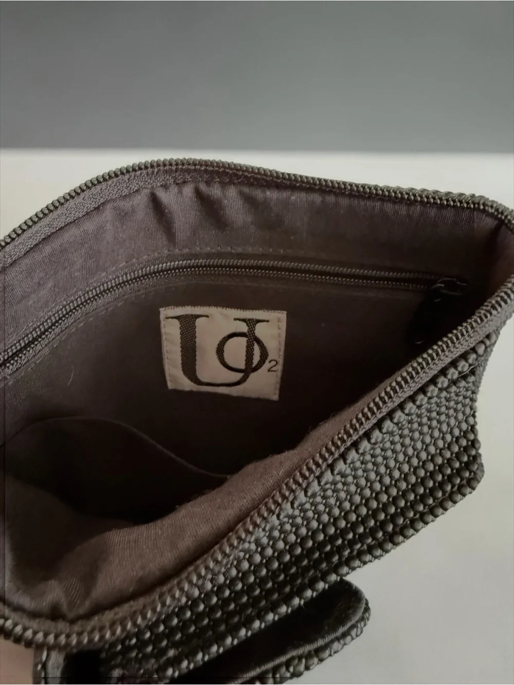 Urban Outfitters UO2 Black Textured Crossbody Bag Minimalist Utility Travel Bag
